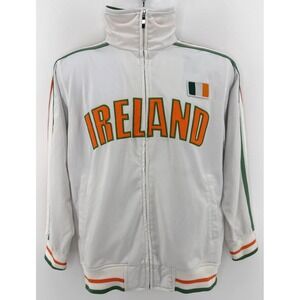 GHAST Ireland Full Zip Track Jacket Men's Small White Green Orange